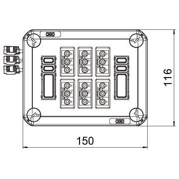 Steckbarer Deckel D01 6x3p WD