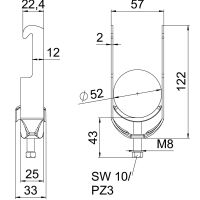 Bügelschelle BS-W1-M-52 A2