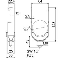 Bügelschelle BS-W1-M-58 A2