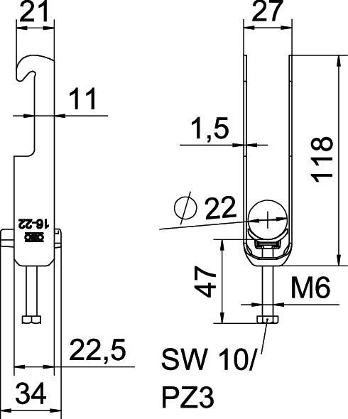 Bügelschelle BS-W2-K-22 FT