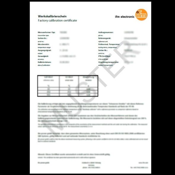 ISO-Kalibrierzertifikat ZC0016