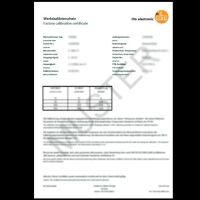 ISO-Kalibrierzertifikat ZC0016