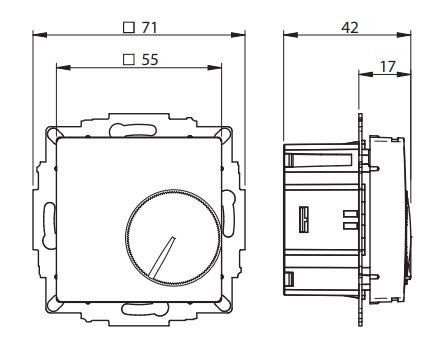UP-Raumregler 5-30C AC230V UTE2800-R-RAL9010G55