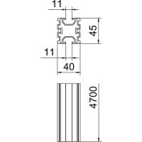 Trägerprofil TP 45 4700 ALU