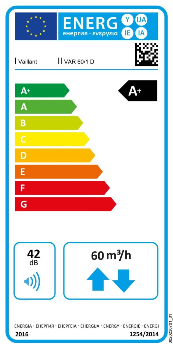Dezentrales Lüftungsgerät VAR 60/1 D