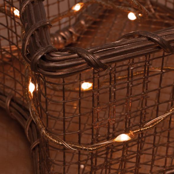 LED-Minilichterkette kupferfarben 20 flammig LED-Minilichterkette kupferfarben 20 flammig