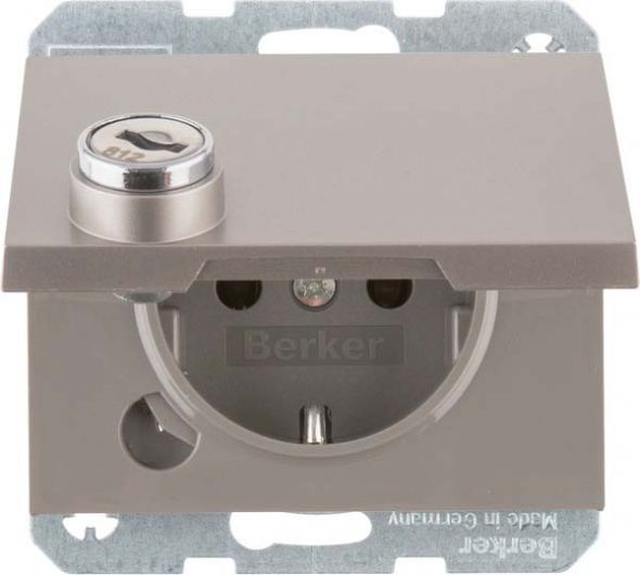 SCHUKO-Steckdose 41637004 edelstahl lackiert SCHUKO-Steckdose 41637004 edelstahl lackiert