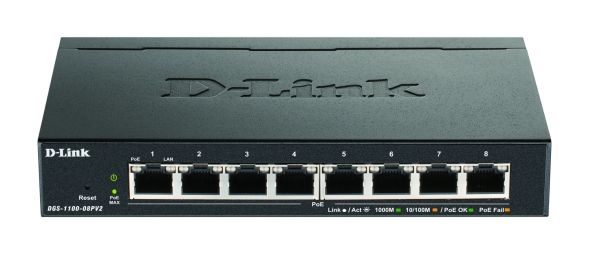 8-Port Gigabit SmartSwitch DGS-1100-08PV2/E