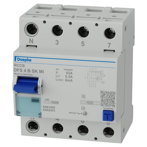 FI-Schutzschalter DFS4 4-polig 63A 300mA Typ B SK 09146892 FI-Schutzschalter DFS4 4-polig 63A 300mA Typ B SK 09146892