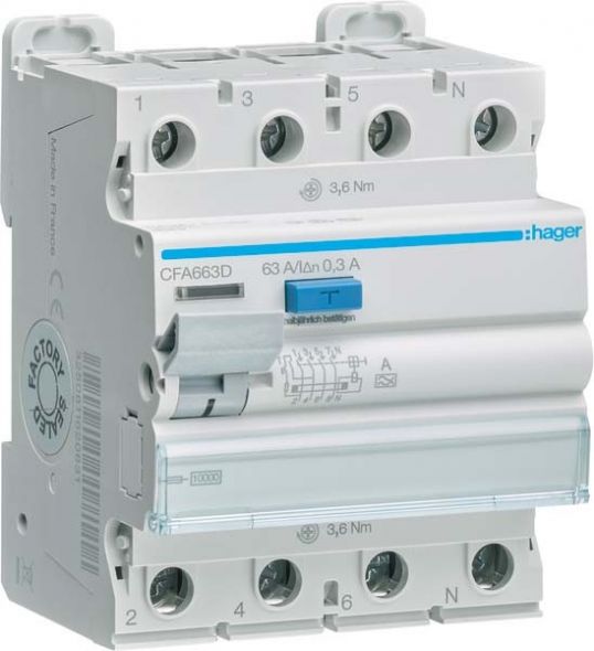 Fehlerstromschutzschalter CFA663D Fehlerstromschutzschalter CFA663D