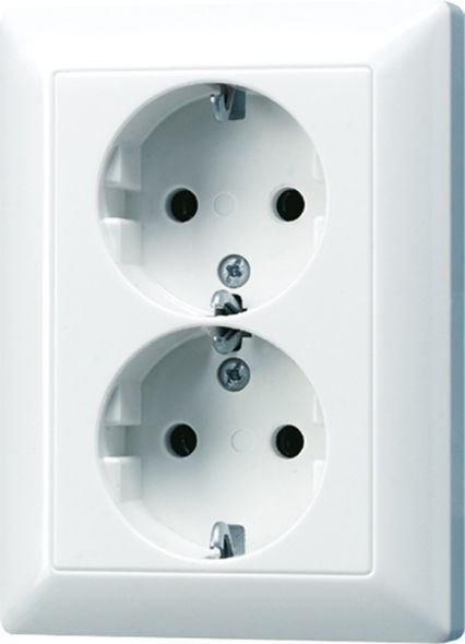 SCHUKO-Zweifach-Steckdose AS 5022 NU WW SCHUKO-Zweifach-Steckdose AS 5022 NU WW