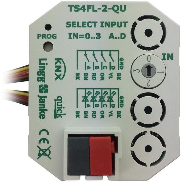 KNX-Tasterschnittstelle TS4FL-2-QU KNX-Tasterschnittstelle TS4FL-2-QU