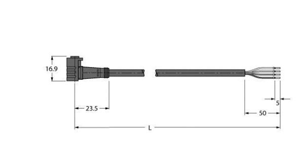 Aktuator- u. Sensorleitung PKW4Z-2/TEL Aktuator- u. Sensorleitung PKW4Z-2/TEL