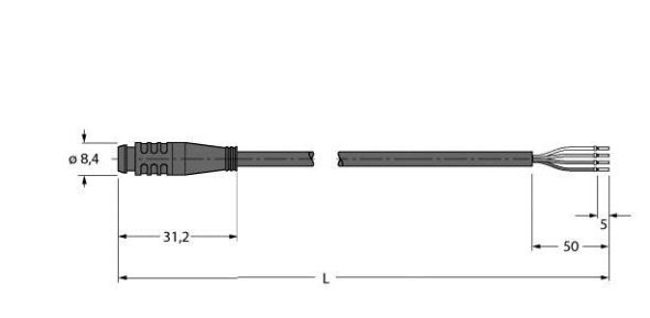 Aktuator- u. Sensorleitung PSG4S-5/TEL Aktuator- u. Sensorleitung PSG4S-5/TEL