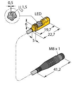 Magnetfeldsensor BIMUNTKAP6X0.3-PSG3M Magnetfeldsensor BIMUNTKAP6X0.3-PSG3M