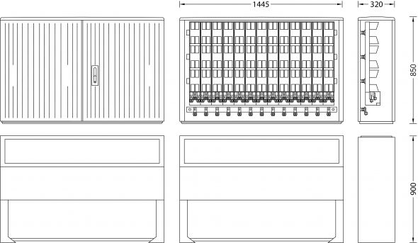 Kabelverteilerschrank IP44 B130 Standard Kabelverteilerschrank IP44 B130 Standard
