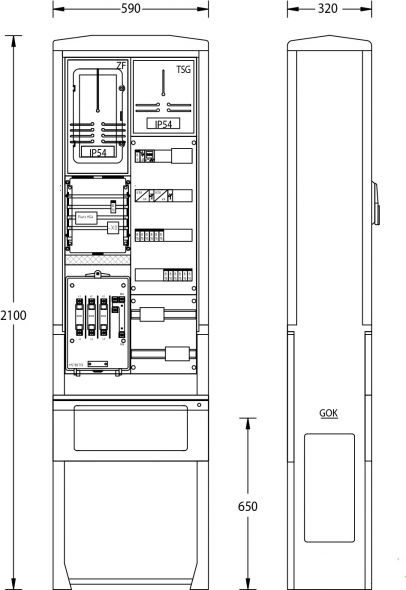 Straßenbeleuchtungssäule SB-S-4G-TSG N-ERGIE Straßenbeleuchtungssäule SB-S-4G-TSG N-ERGIE