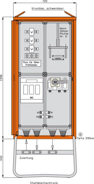 Anschlussschrank WA0034-CH Anschlussschrank WA0034-CH