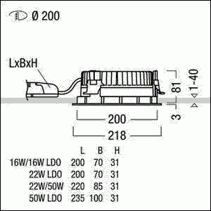 LED-Einbauleuchte P-EVO R200 #60819003 LED-Einbauleuchte P-EVO R200 #60819003
