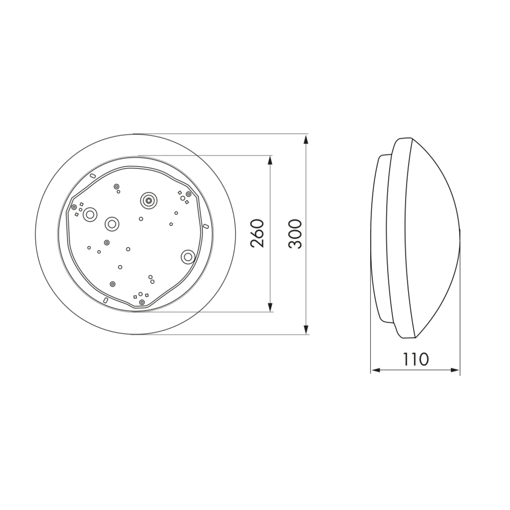 LED-Wand-u.Deckenleuchte L8-LEDN weiß