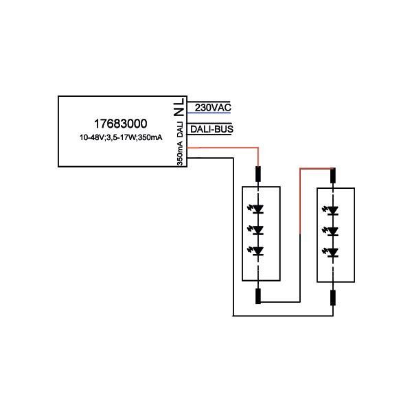 LED-Konverter 350mA 17W DALI 17683000
