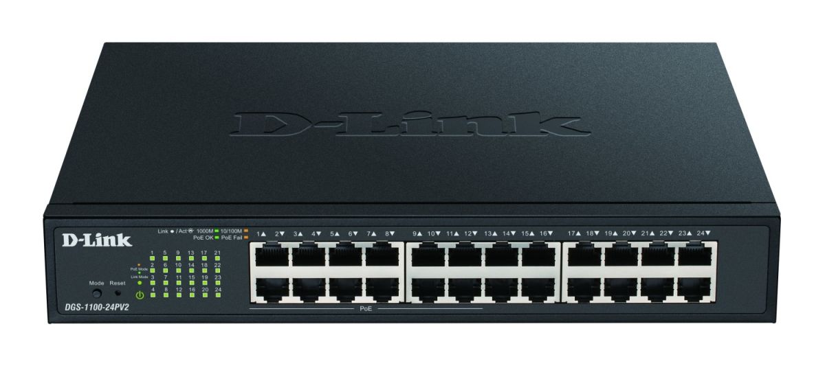 24-Port Gigabit Switch DGS-1100-24PV2/E