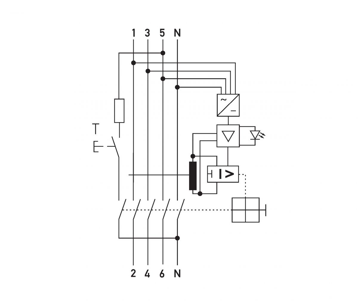 FI-Schutzschalter DFS4 4-polig 40A 30mA Typ B SK 09134849HD