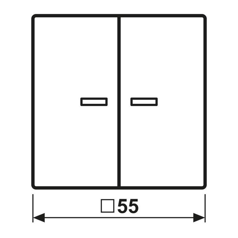 KNX RF Taster 2fach A 10921 ST RF BF WW