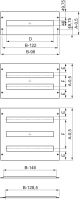 Frontplatte 2 Reihig NSYMUC406