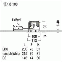 LED-Einbauleuchte P-EVO R100 #60818968