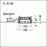 LED-Einbauleuchte P-EVO R150 #60818985