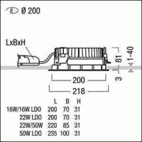 LED-Einbauleuchte P-EVO R200 #60819003