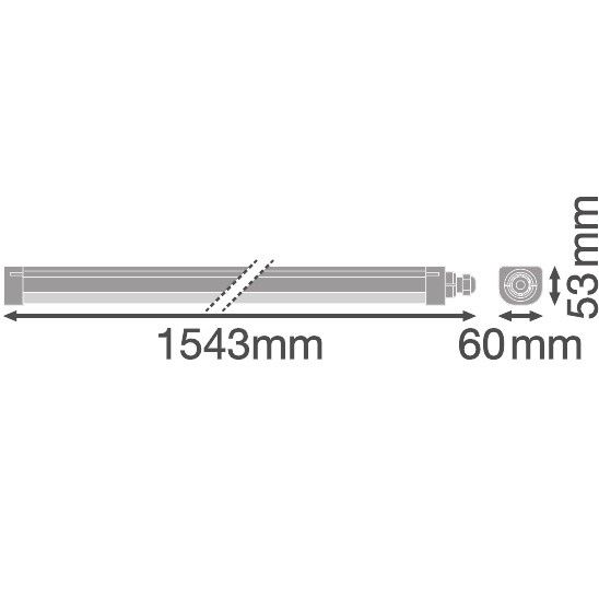 LED-Feuchtraumleuchte DPCOMP1500V50W840PS