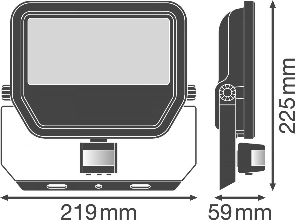 LED-Fluter mit BWM FL PFM 50W3000K S BK