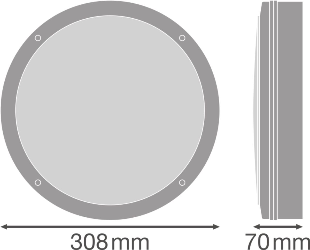 LED-Wand-/Deckenleuchte SFBLKH30015W4000KSWT