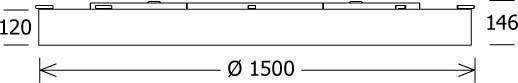 LED-Anbauleuchte PLL 20.1500.30DAopal