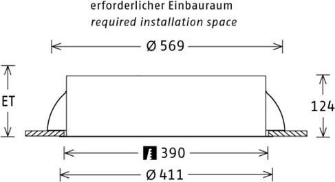 LED-Einbauleuchte PLL27410302/DALI ws