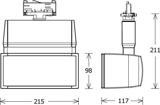 LED-Stromschienenstrahler EL303.40.2/DALI-STsi