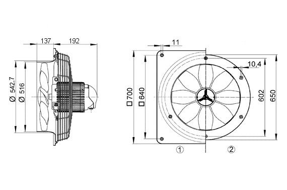 Ventilator EZQ 50/6 B