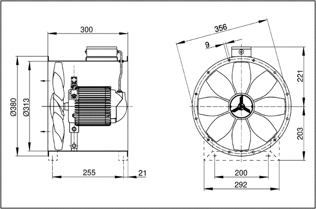 Ventilator EZR 30/6 B