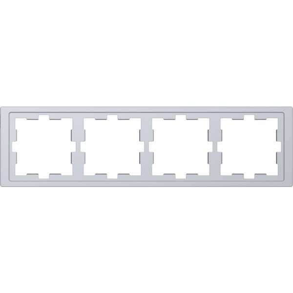 Rahmen D-Life 4-fach Edelstahl Rahmen D-Life 4-fach Edelstahl