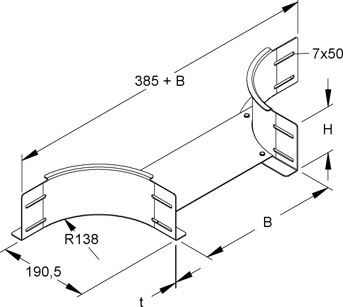 Anbau T-Stück für KR RTAS 100.300 S