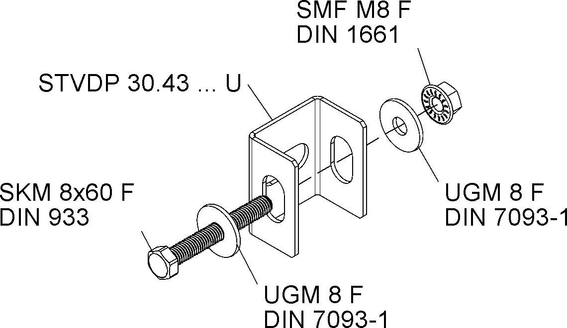 Befestigungsset STVDP 30.43 F