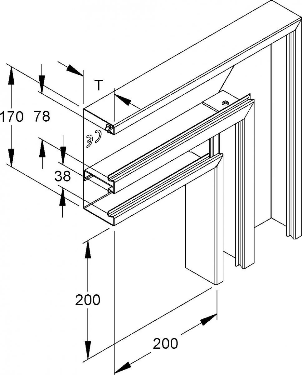 GK-Vertikaleck 90Gr. DKVU 170-78T60 WA