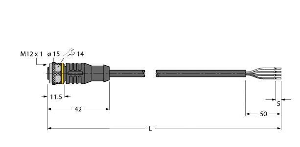 Aktuator- u. Sensorleitung RKC4.441T-20/TEB