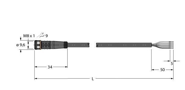 Anschlussleitung PKG4M-5/TXL