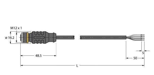 Anschlussleitung RKC4.4T-P7X2-5/TEL