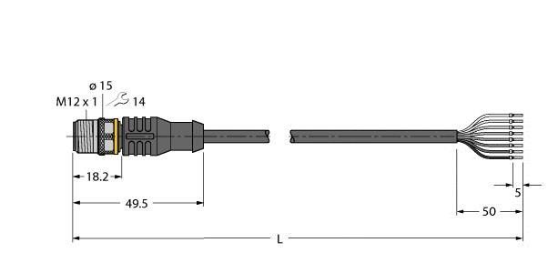 Anschlussleitung RSC8T-5/TXL