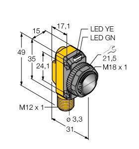 Opto Sensor QS18VP6FF50Q8