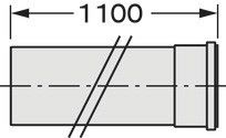 Verlängerung DN200 1,0m 0020095550
